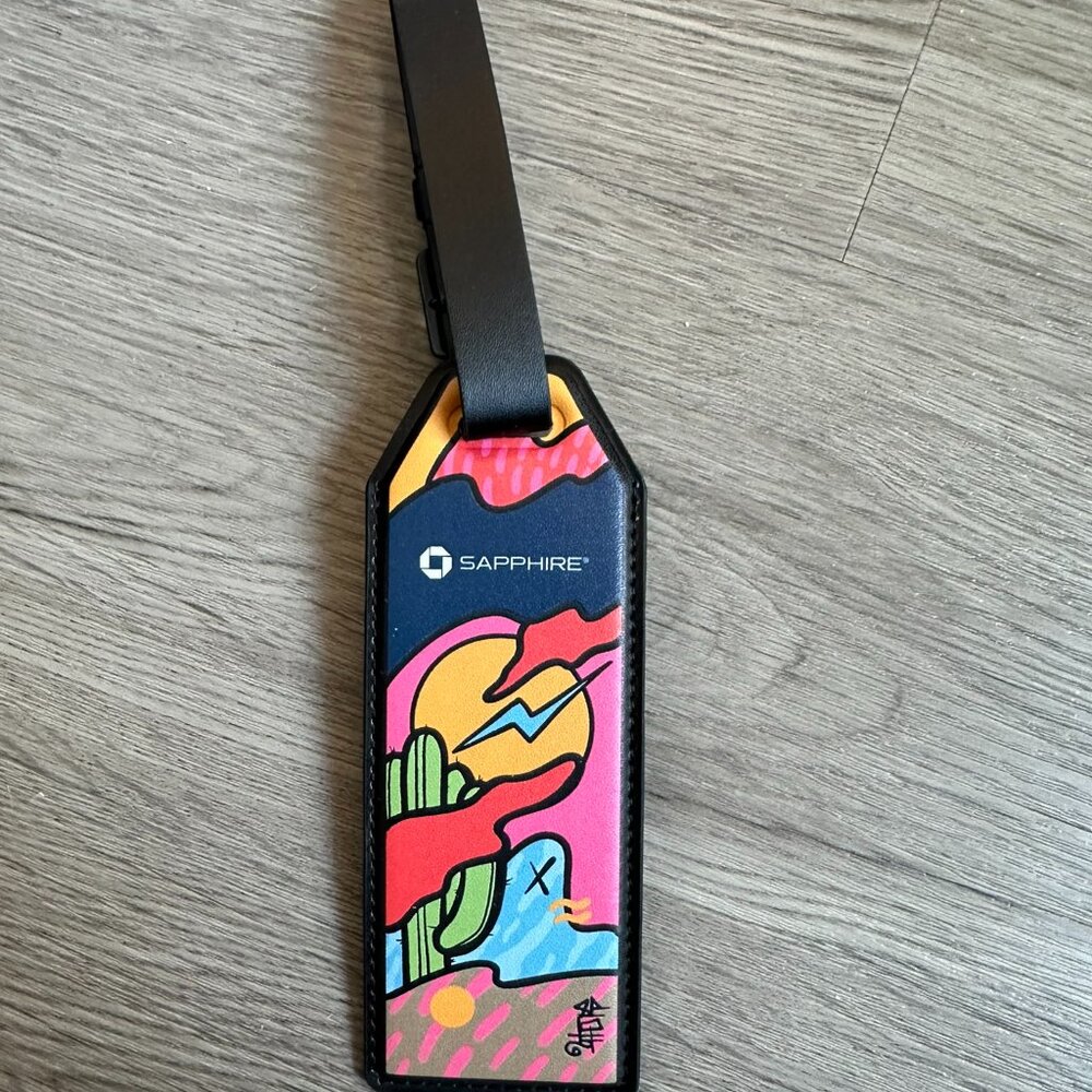 NEW Rare Exclusive Chase Sapphire Lounge Phoenix Luggage Tag - Cactus Design